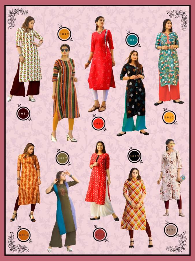 Aradhna Lifestyle 3 Heavy Rayon Casual Wear Kurti Collection